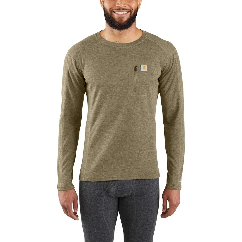 Camiseta térmica de primera capa para hombre - carhartt Force® - Peso pesado - Mezcla de lana sintética