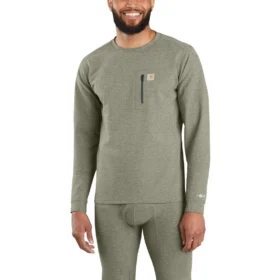 Camiseta térmica de primera capa para hombre - carhartt Force® - Peso pesado - Tejido jaspeado