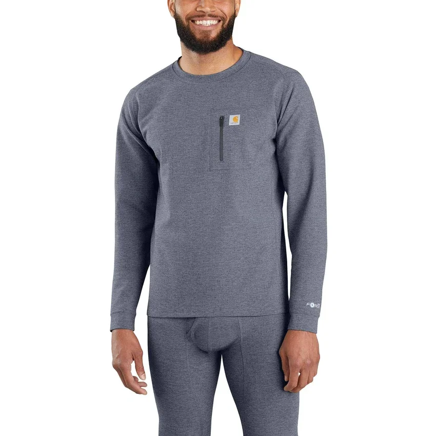 Camiseta térmica de primera capa para hombre - carhartt Force® - Peso pesado - Tejido jaspeado