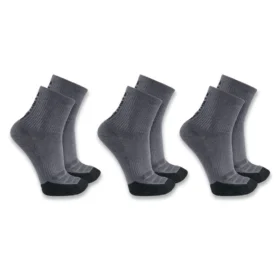 Carhartt Force® Calcetines cortos de media caña con logotipo, peso medio, paquete de 3