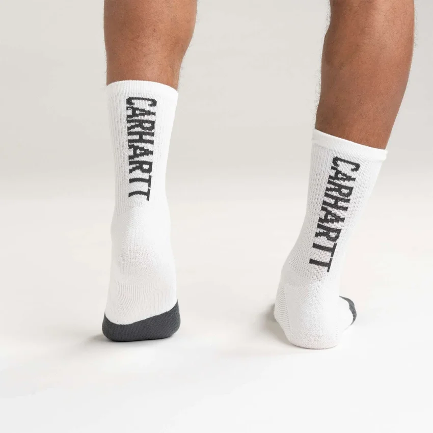 Carhartt Force® Calcetines cortos de media caña con logotipo, peso medio, paquete de 3