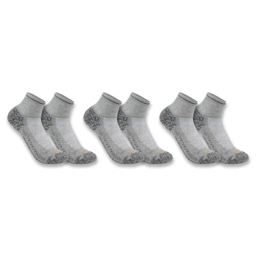 Carhartt Force® Calcetines de media caña de peso medio, paquete de 3