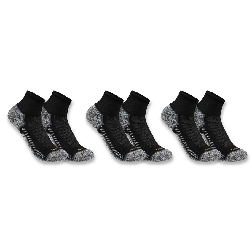 Carhartt Force® Calcetines de media caña de peso medio, paquete de 3