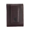 Cartera con bolsillo delantero de cuero curtido al aceite