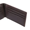 Cartera con bolsillo delantero de cuero curtido al aceite