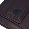 Cartera con bolsillo delantero de cuero curtido al aceite