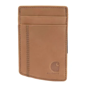 Cartera con bolsillo delantero de piel de silla de montar