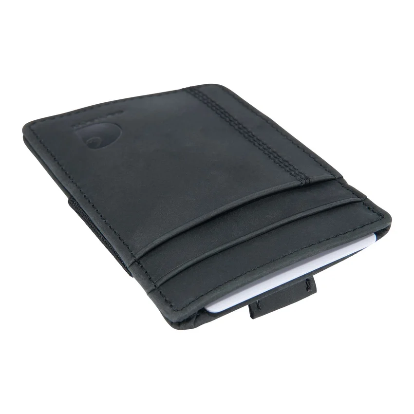 Cartera con bolsillo delantero de piel de silla de montar