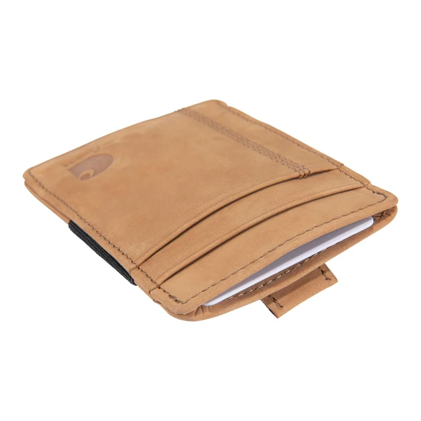 Cartera con bolsillo delantero de piel de silla de montar