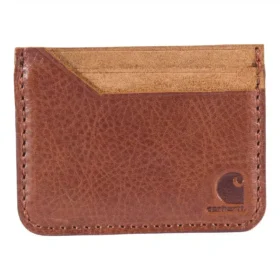 Cartera con bolsillo delantero de piel patinada
