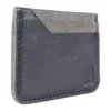 Cartera con bolsillo delantero de piel patinada