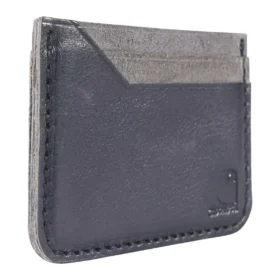 Cartera con bolsillo delantero de piel patinada