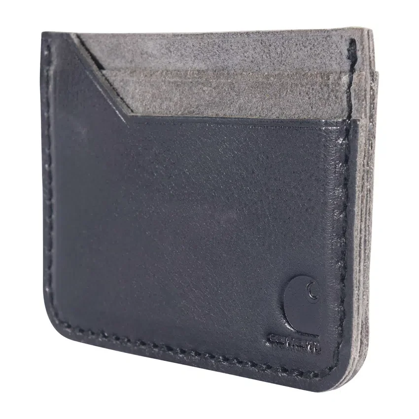 Cartera con bolsillo delantero de piel patinada