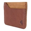 Cartera con bolsillo delantero de piel patinada