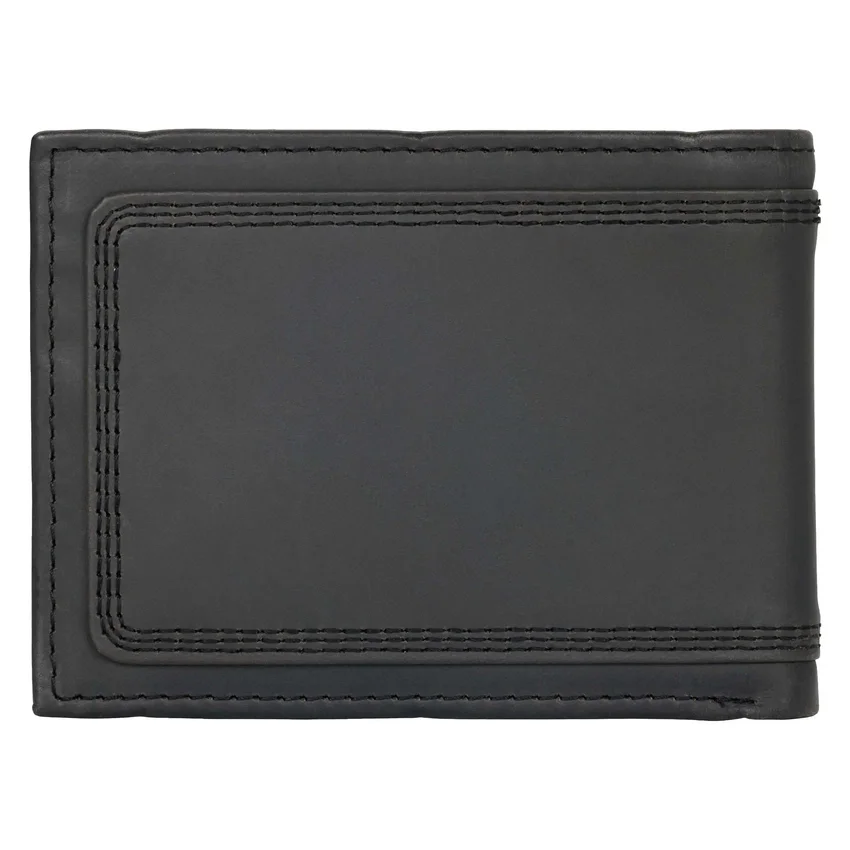 Cartera de cuero con triple costura