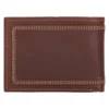 Cartera de cuero con triple costura