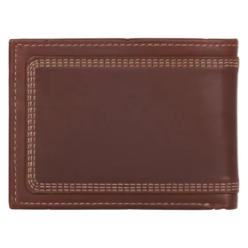 Cartera de cuero con triple costura