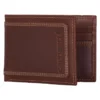 Cartera de cuero con triple costura