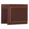 Cartera de cuero con triple costura