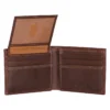 Cartera de cuero con triple costura