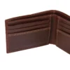 Cartera de cuero con triple costura