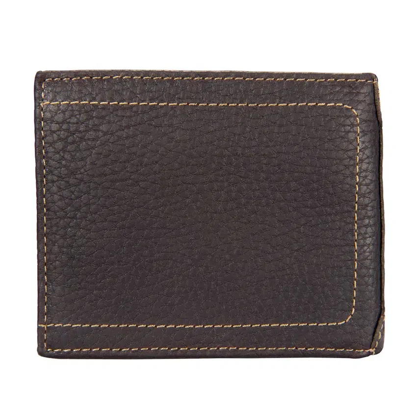 Cartera de piel con textura de guijarros