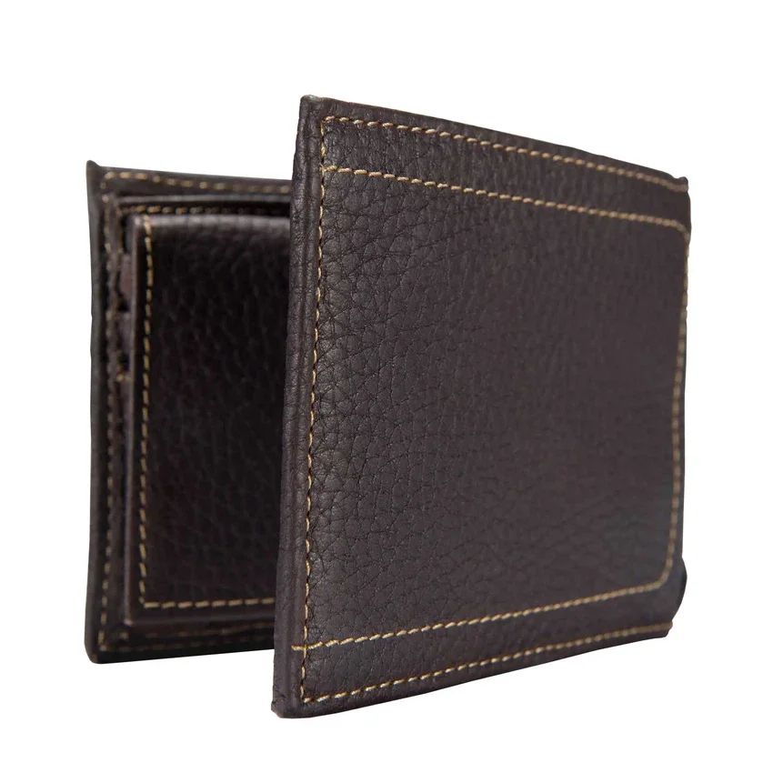 Cartera de piel con textura de guijarros