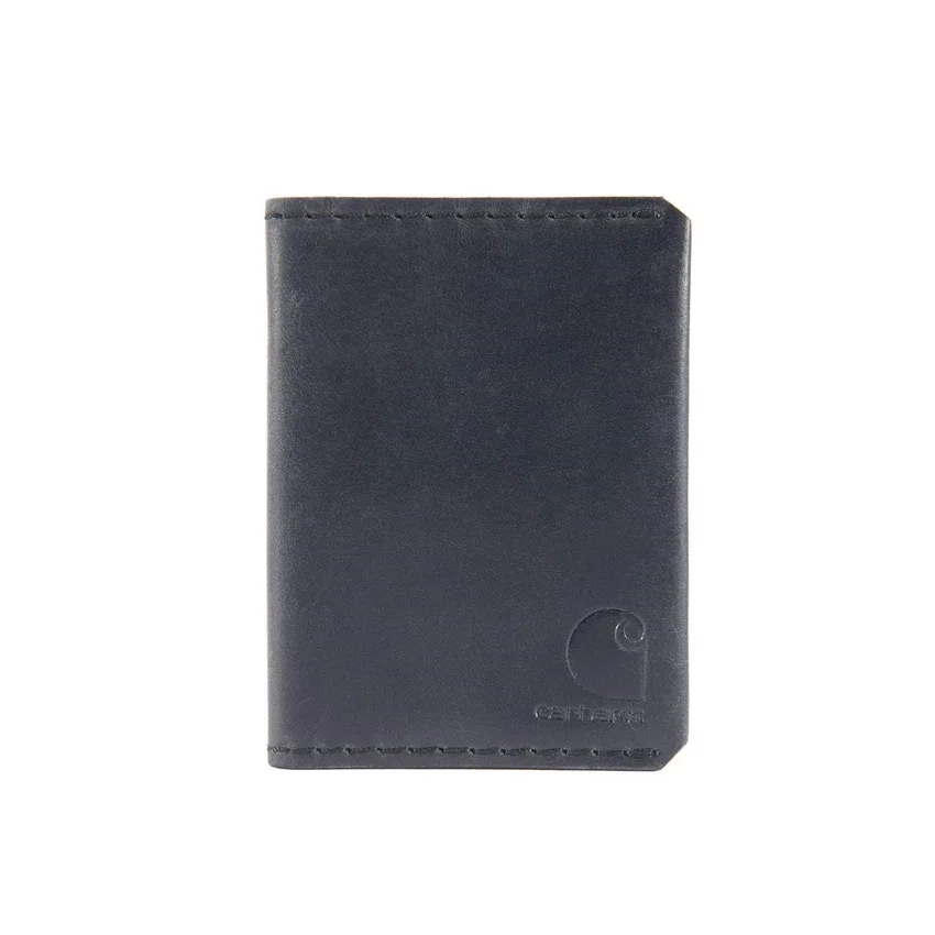 Cartera doble de cuero de estilo artesanal