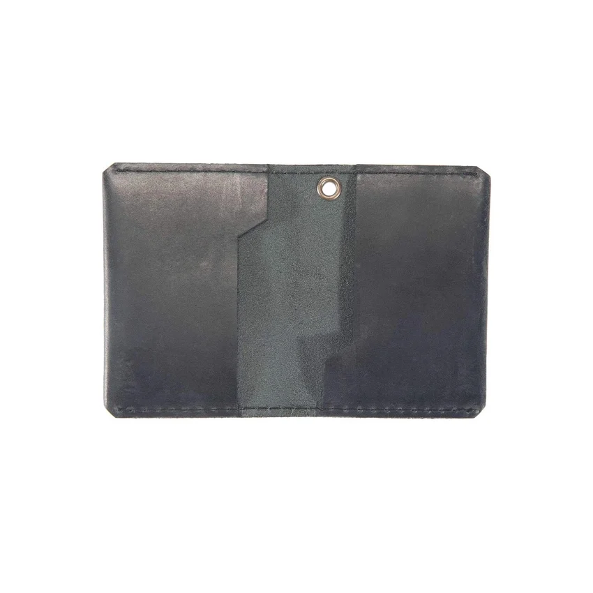 Cartera doble de cuero de estilo artesanal
