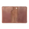 Cartera doble de cuero de estilo artesanal