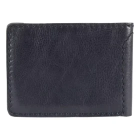 Cartera plegable de cuero patinado