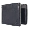 Cartera plegable de cuero patinado