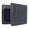 Cartera plegable de cuero patinado