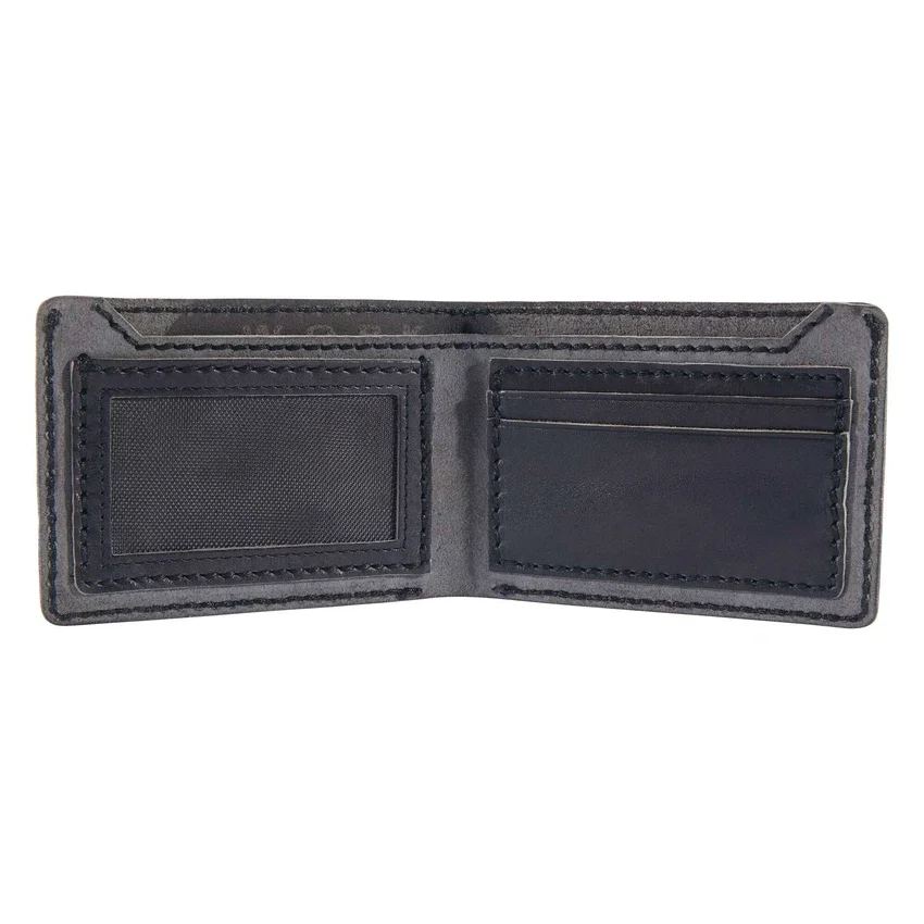 Cartera plegable de cuero patinado