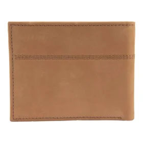 Cartera plegable de dos compartimentos de cuero de silla de montar