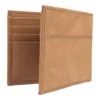 Cartera plegable de dos compartimentos de cuero de silla de montar
