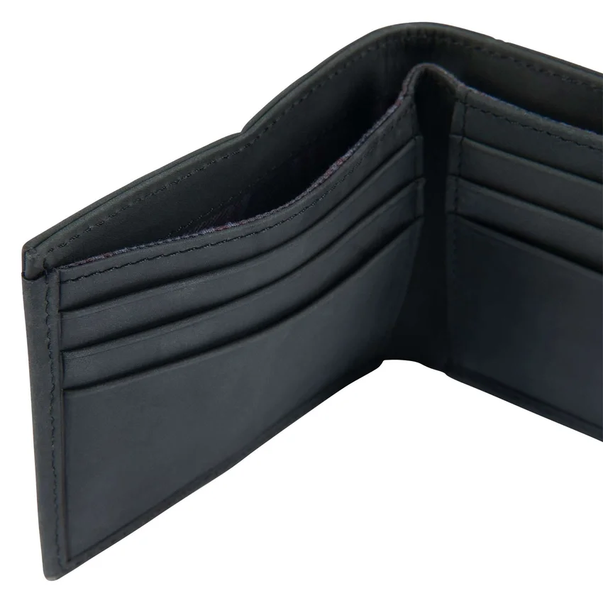 Cartera plegable de dos compartimentos de cuero de silla de montar