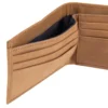 Cartera plegable de dos compartimentos de cuero de silla de montar