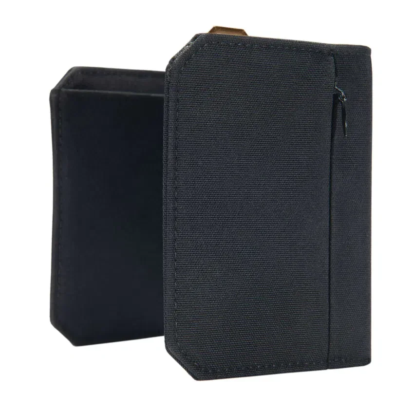 Cartera plegable en tres partes de nailon tipo «duck»