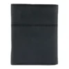Cartera plegable en tres partes de piel de silla de montar
