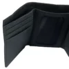 Cartera plegable en tres partes de piel de silla de montar