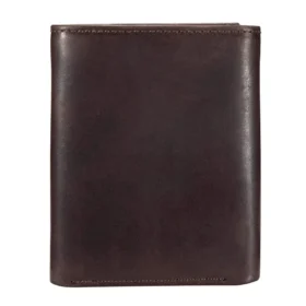 Cartera tríptica de cuero curtido al aceite