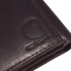 Cartera tríptica de cuero curtido al aceite
