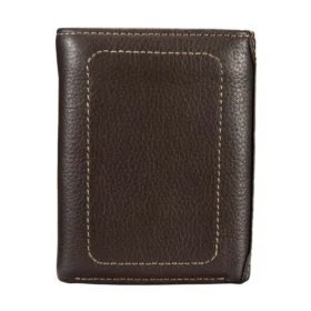 Cartera tríptica de piel granulada