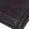 Cartera tríptica de piel granulada