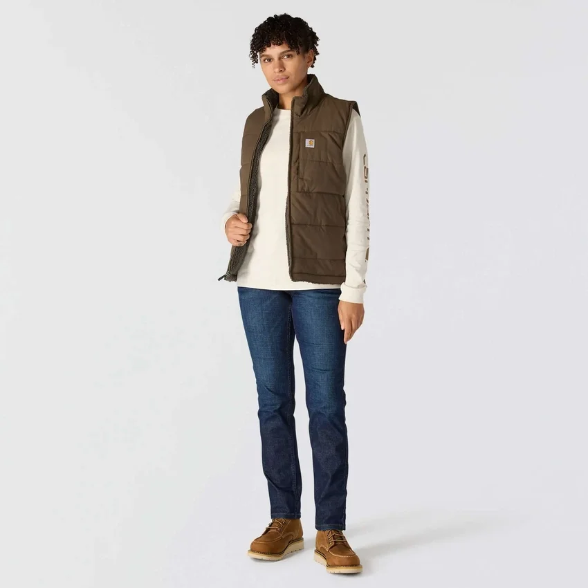 Chaleco acolchado reversible, aislante e impermeable para mujer «Montana» - Chaleco Rain Defender