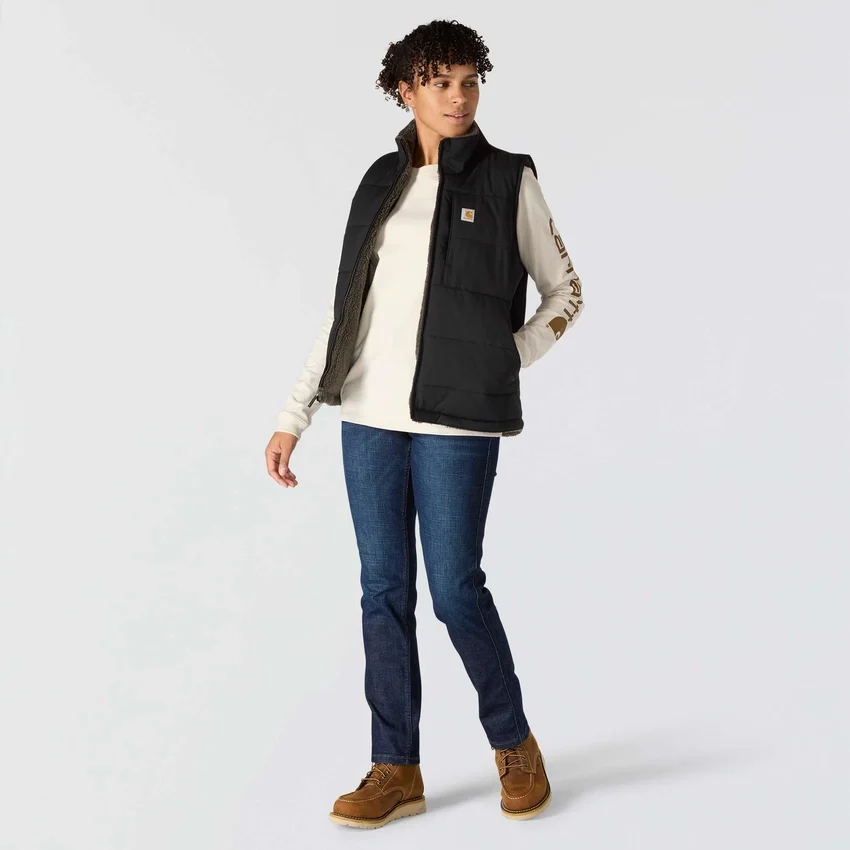 Chaleco acolchado reversible, aislante e impermeable para mujer «Montana» - Chaleco Rain Defender