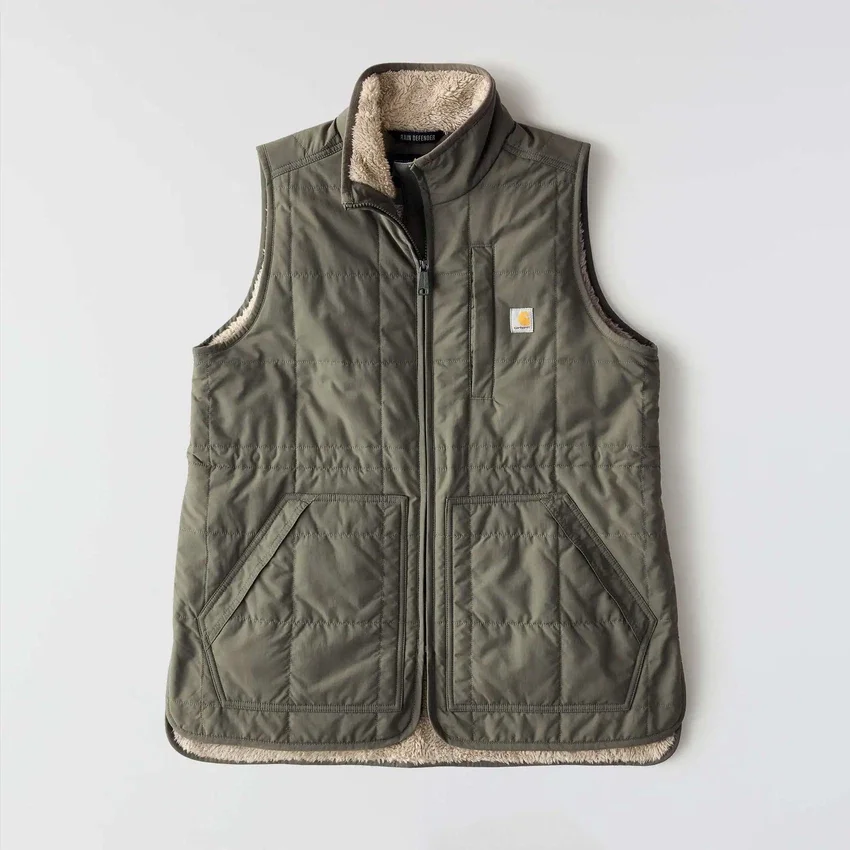 Chaleco aislante para mujer con forro de sherpa y resistente al agua - Chaleco Rain Defender