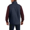Chaleco de cuello alto para hombre, de lona lavada y forrado de sherpa
