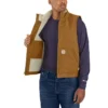 Chaleco de cuello alto para hombre Fr, de tela de pato y forro de sherpa - Chalecos ignífugos